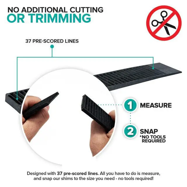 Alt view image 3 of 6 - Composite Shims (576 Pack) - Hard Composite Shims - Home Improvement - Durable Shims for Leveling - Restaurant Table Levelers - Table Wedges - Toilet Levelers - DIY Furniture Levelers