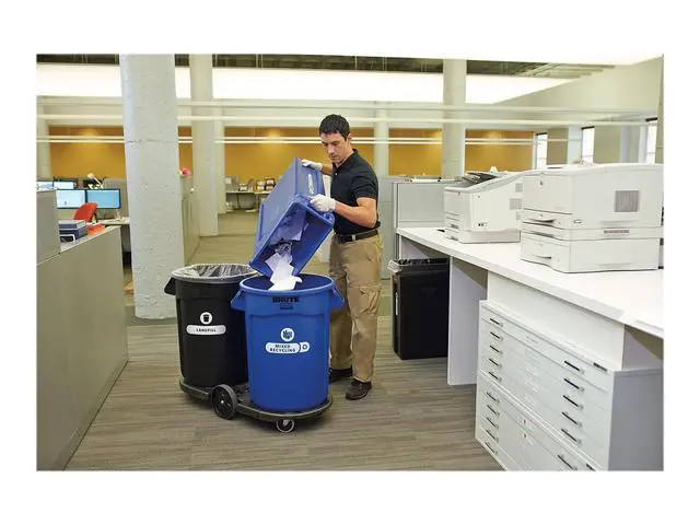 Alt view image 2 of 4 - Dolly for BRUTE Trash Can Wheels Black for Restaurants/Back of House/Offices/Warehouses/Airports/Commercial Environments