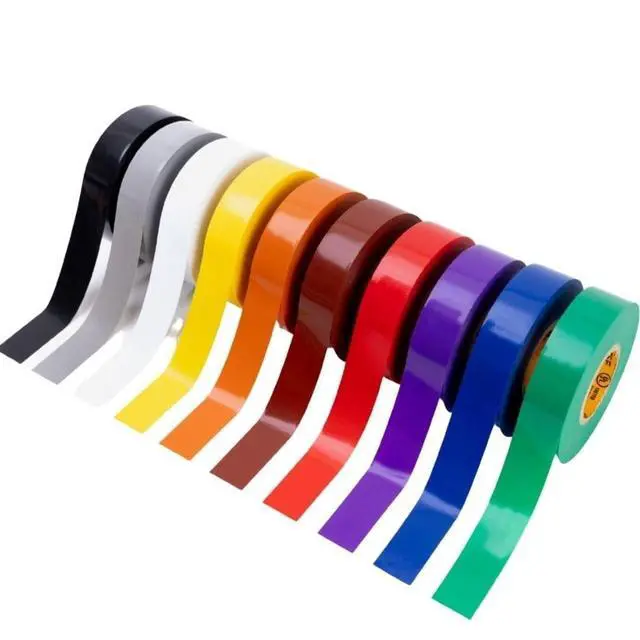 Alt view image 2 of 6 - Mixed Colors Electrical Tape, 120-Pack Waterproof, Industrial Grade Vinyl, 3/4 in x 66ft Strong Self-Adhesive PVC Electric Tape for Wire Insulation, 7 Mil, 600V UL/CSA Listed