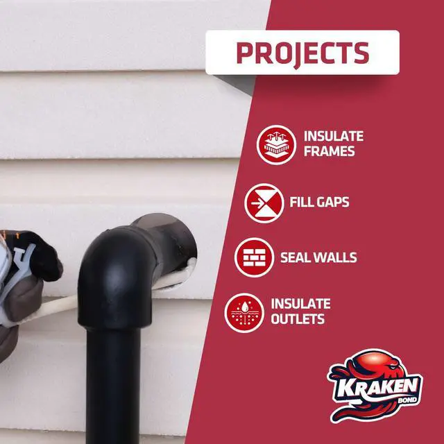 Alt view image 4 of 5 - Gaps & Cracks Expanding Foam Sealant - (48x12oz) High Expansion Polyurethane Spray Foam for Window & Door, Straw Use Waterproof High Yield Gap Filler - 48 Pack