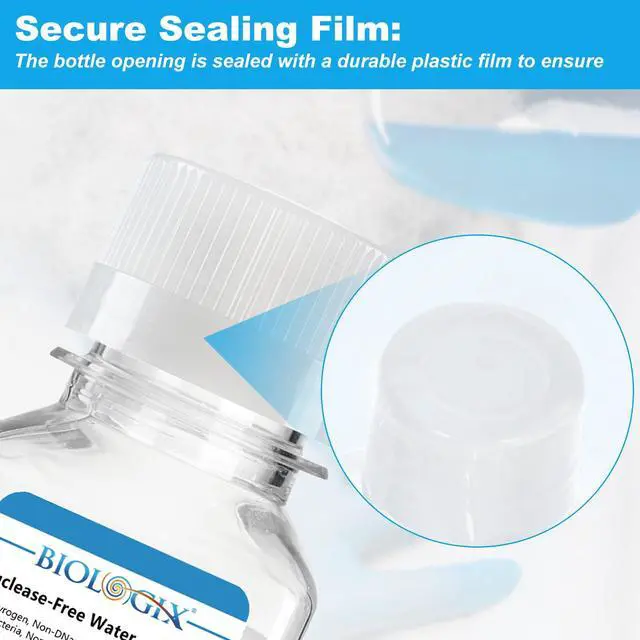 Alt view image 5 of 6 - Ultra Pure Water, Nuclease Free Water Molecular Biology Grade, Sterilization, DNase, RNase, Protease, Endotoxins (Pyrogen) Free, PCR/RT-PCR Certified, 100ml/Bottle, 60 Bottles/Case