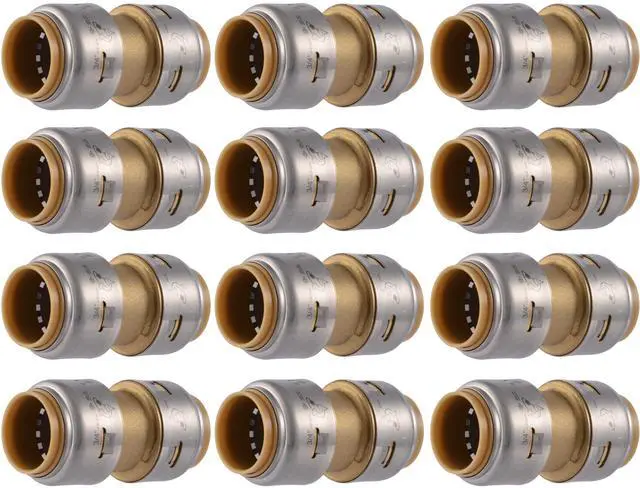 Main image of Max Coupling, Push to Connect Brass Plumbing Fitting, PEX Pipe, Copper, CPVC, PE-RT, HDPE