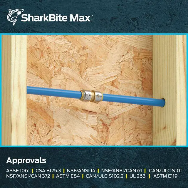 Alt view image 6 of 6 - Max Coupling, Push to Connect Brass Plumbing Fitting, PEX Pipe, Copper, CPVC, PE-RT, HDPE