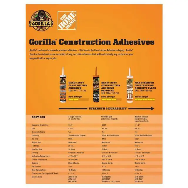 Alt view image 3 of 4 - 9 oz. Construction Adhesive (12-Pack)