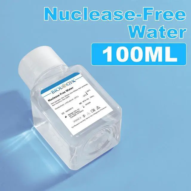 Alt view image 6 of 6 - Ultra Pure Water, Nuclease Free Water Molecular Biology Grade, Sterilization, DNase, RNase, Protease, Endotoxins (Pyrogen) Free, PCR/RT-PCR Certified, 100ml/Bottle, 40 Bottles/Case