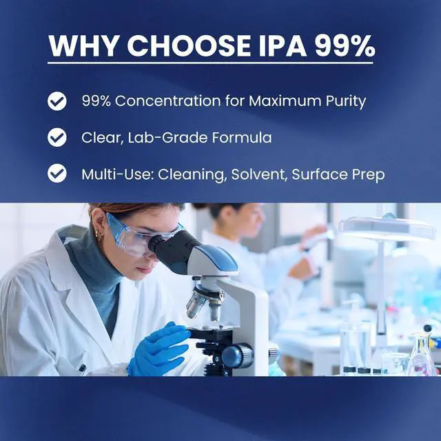 Alt view image 4 of 6 - High Impact 99% Isopropyl Alcohol (IPA) Gallon - Made in The USA - Pack of 8-128 fl oz Each