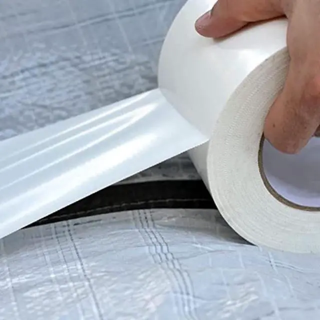 Alt view image 2 of 6 - Crawlspace-DIY Vapor Barrier Tape, 12 Mil Easy-to-Use Polyethylene Moisture Vapor Barrier Seam Tape for Crawl Space, Repairs, Underlayment, Waterproof, 4" x 180', 12 Rolls