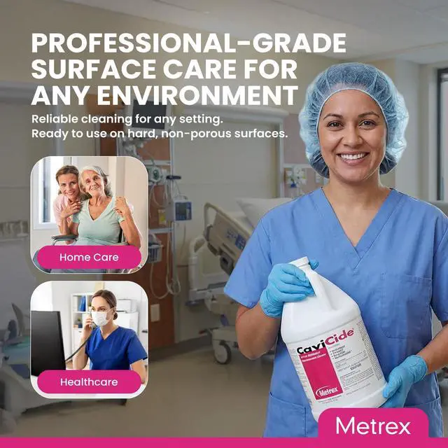 Alt view image 5 of 6 - CaviCide Germicidal Surface Disinfectant Cleaner EPA-Registered Quaternary Ammonium Kills Flu Virus, Bacteria & Fungi Hospital-Grade for Medical, Dental & Lab 1 Gallon, Pack of 4 (Case)