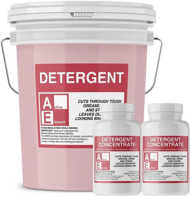 Main image of Commercial Dishwasher Detergent Makes Twelve 5 Gallon Pail (12-pack) - Industrial Dish Detergent - For High and Low Temp Dishwasher Machine