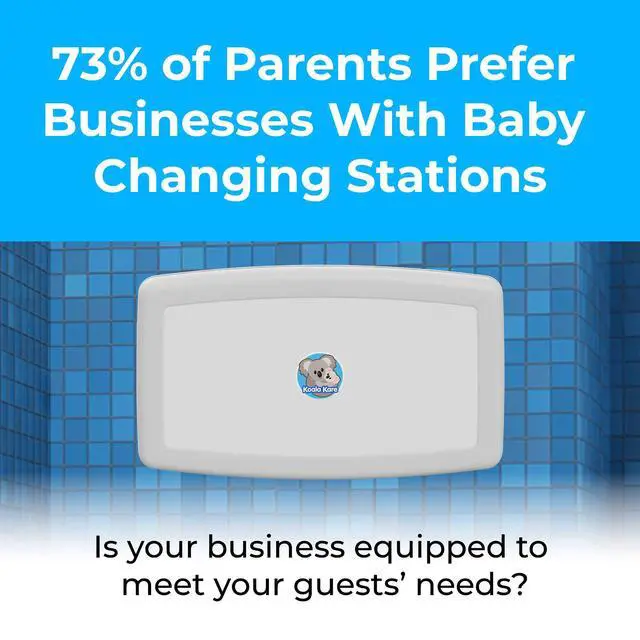 Alt view image 2 of 6 - Surface-Mounted Horizontal Baby Changing Station, Model KB300-05 (White Granite)