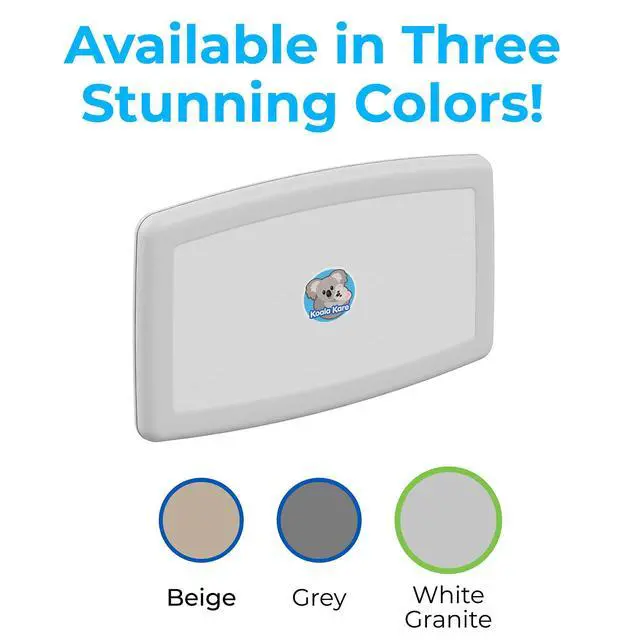 Alt view image 6 of 6 - Surface-Mounted Horizontal Baby Changing Station, Model KB300-05 (White Granite)