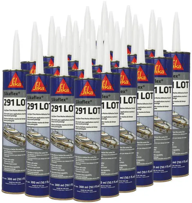 Main image of flex-291 LOT - General All-Purpose Adhesive and sealant, Black - Marine Use - Elastic and Non-Corrosive - 10.1 fl. oz. (Pack of 24)