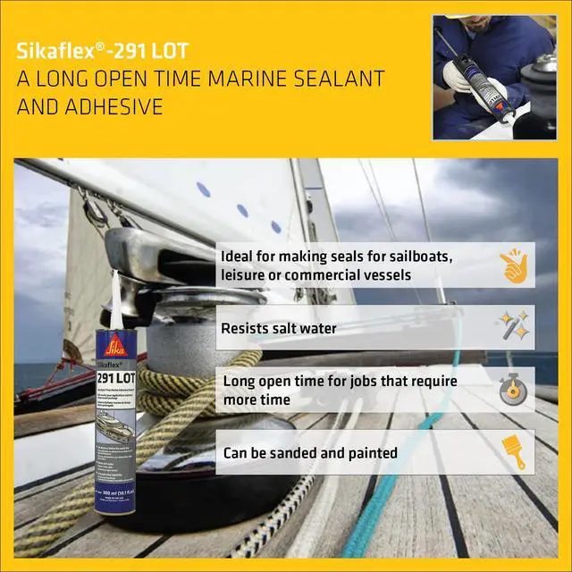 Alt view image 3 of 6 - flex-291 LOT - General All-Purpose Adhesive and sealant, Black - Marine Use - Elastic and Non-Corrosive - 10.1 fl. oz. (Pack of 24)