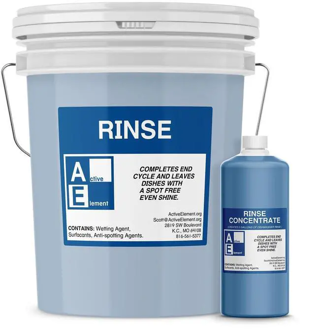 Main image of Commercial Dishwasher Rinse - Makes Twelve 5-Gallon Pail - for High Temperature and Low Temp Dishwasher Machine - Commercial Strength