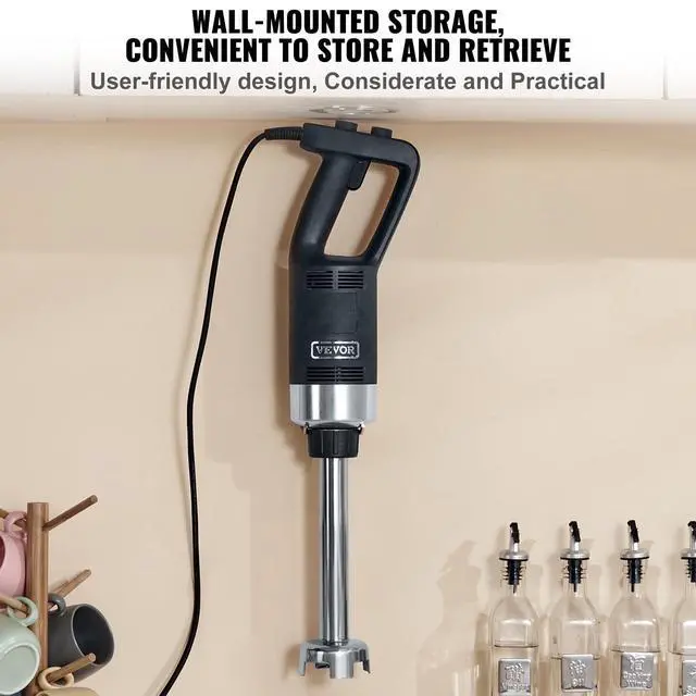 Alt view image 6 of 6 - 500W 12 Inch Heavy Duty Hand Mixer, Variable Speed Stick Mixer with 304 Stainless Steel Blade, Multi-Purpose Portable Mixer for Soup, Smoothie, Puree, Baby Food