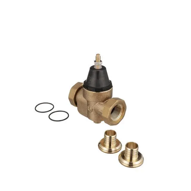 Alt view image 2 of 6 - LFN45B Series 1" Lead-Free Cast Copper Silicon Alloy Water Pressure Reducing Valve, Crimp Double Union End Connections, Elastomer Disc, Adjustable Pressure 25 to 75 psi, Maximum 400 psi