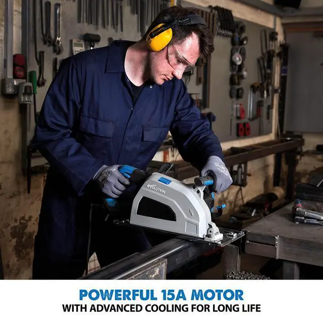 Alt view image 2 of 6 - S210CCS Metal Cutting Circular Saw | 8-1/4" Blade | Cuts Steel Clean & Cool | Adjustable 3" Depth | Chip Collector | No Heat Burr or Sparks | High Torque Motor | TCT Blade Included