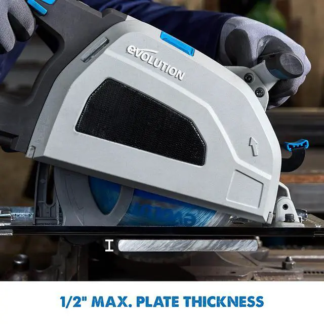 Alt view image 4 of 6 - S210CCS Metal Cutting Circular Saw | 8-1/4" Blade | Cuts Steel Clean & Cool | Adjustable 3" Depth | Chip Collector | No Heat Burr or Sparks | High Torque Motor | TCT Blade Included