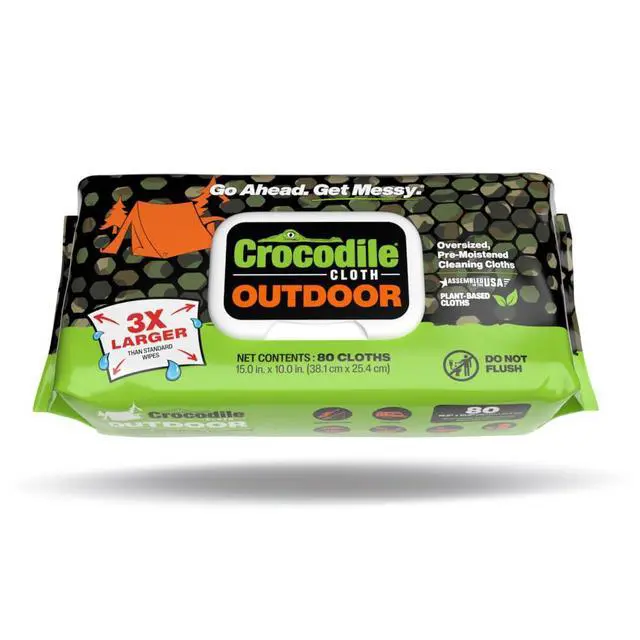 Alt view image 2 of 6 - Outdoor Cleaning Wipes, Plant-Based Multi-Surface Wipes, Pre-Moistened, Aloe & Vitamin E, Safe on Skin, 640 Count (8 Packs of 80), 15 x 10 Inch