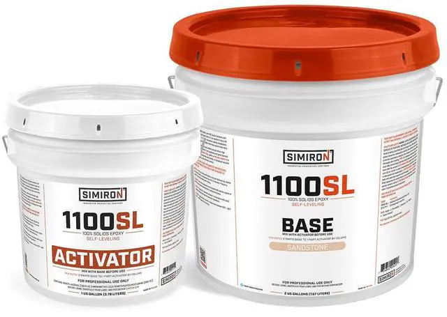 Main image of Epoxy Resin Coating 3 Gallon Kit - Sandstone - Standard Cure Speed - for Floors, Counter Tops, Garages & More -100% Solids -2 Components - Self Leveling, Chemical Resistant, Solvent-Free