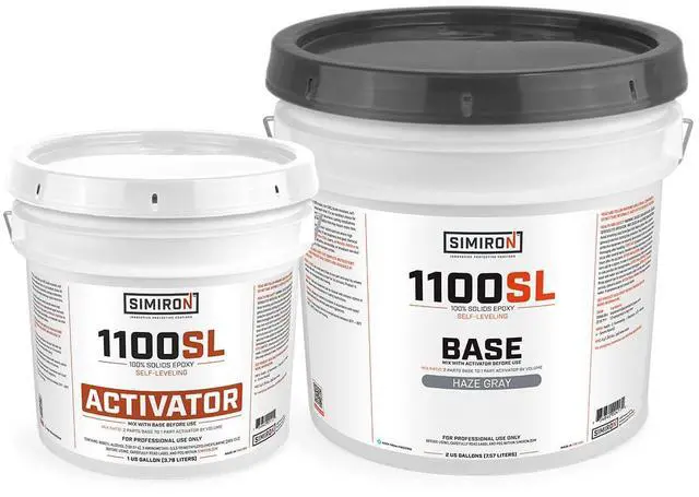 Main image of Epoxy Resin Coating 3 Gallon Kit - Haze Gray - Standard Cure Speed - For Floors, Counter Tops, Garages & More -100% Solids -2 Components - Self Leveling, Chemical Resistant, Solvent-Free
