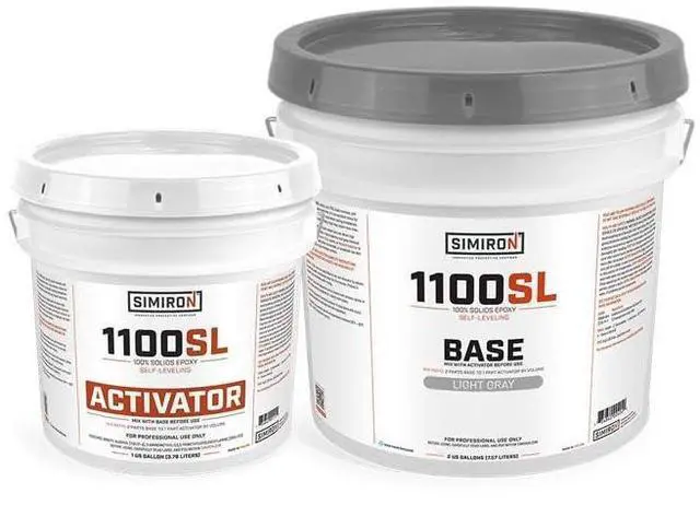 Main image of Epoxy Resin Coating 3 Gallon Kit - Light Gray - Standard Cure Speed - for Floors, Counter Tops, Garages & More -100% Solids -2 Components - Self Leveling, Chemical Resistant, Solvent-Free