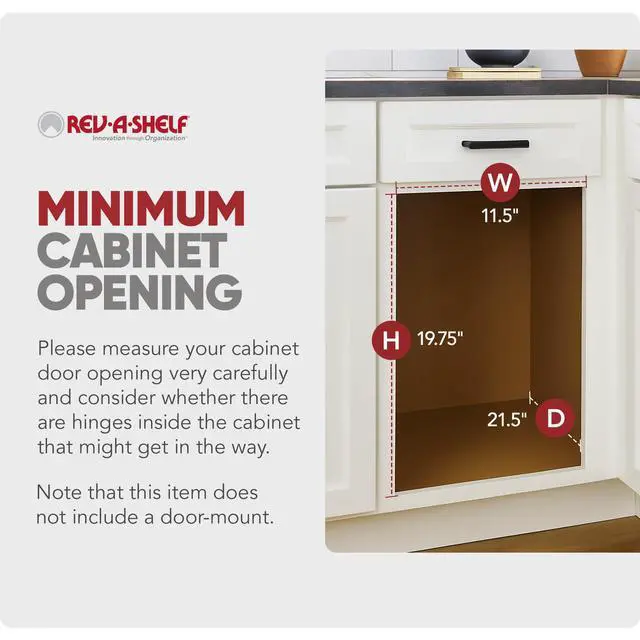 Alt view image 4 of 6 - 27 Qt / 6.75 Gal Steel Bottom Mount Double Pullout Waste Container w/Soft-Close for Base Kitchen Cabinets, Min Opening Width of 11.5", Gray, 54WC-1527SC-17-1