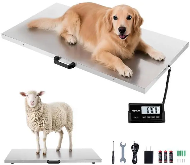 Main image of Digital Shipping Scale, 0.1 lbs High Accuracy, 660 lbs Postal Scale with LCD Display, Hold/Tare Function & AC/DC Power Supply, Fit for Packages, Postage, Luggage, Battery & Adapter Included