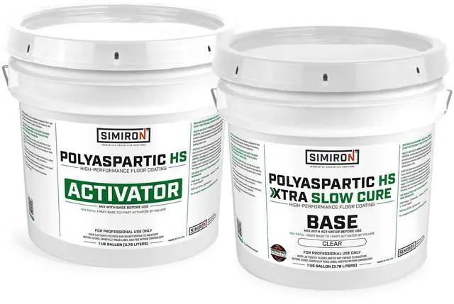 Main image of Polyaspartic High Solids Topcoat Coating System - 2 Gallon Kit - Clear Coating Gloss Finish - Easy-to-Use 1:1 Mix Ratio - Protection to Adhesion, UV, Abrasion, & Scratches (Xtra Slow Cure)