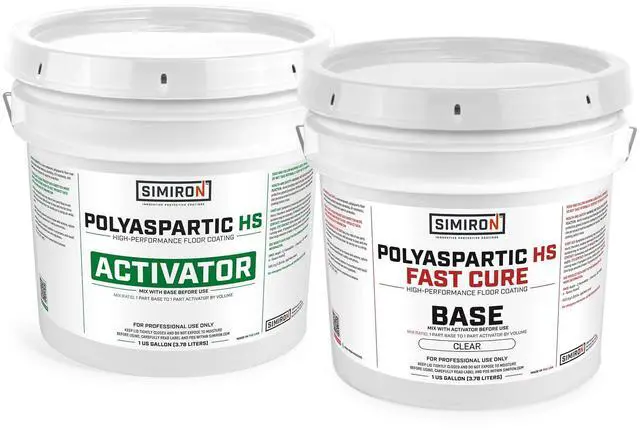 Main image of Polyaspartic High Solids Topcoat Coating System - 2 Gallon Kit - Clear Coating Gloss Finish - Easy-to-Use 1:1 Mix Ratio - Protection to Adhesion, UV, Abrasion, & Scratches (Fast Cure)