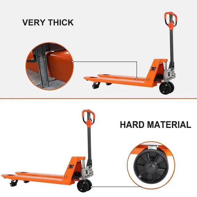 Alt view image 6 of 6 - Tory Carrier Manual Pallet Truck - 5500LBS High - Capacity, 21" x 48" Forks, Industrial - Grade Heavy - Duty Solution for Efficient Warehouse & Factory Material Handling