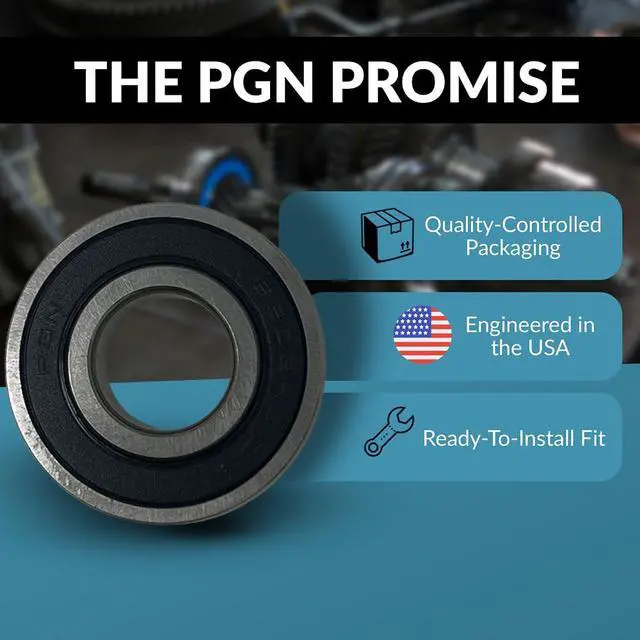 Alt view image 5 of 6 - PGN (100 Pack) 6203-2RS Bearing - Lubricated Chrome Steel Sealed Ball Bearing - 17x40x12mm Bearings with Rubber Seal & High RPM Support