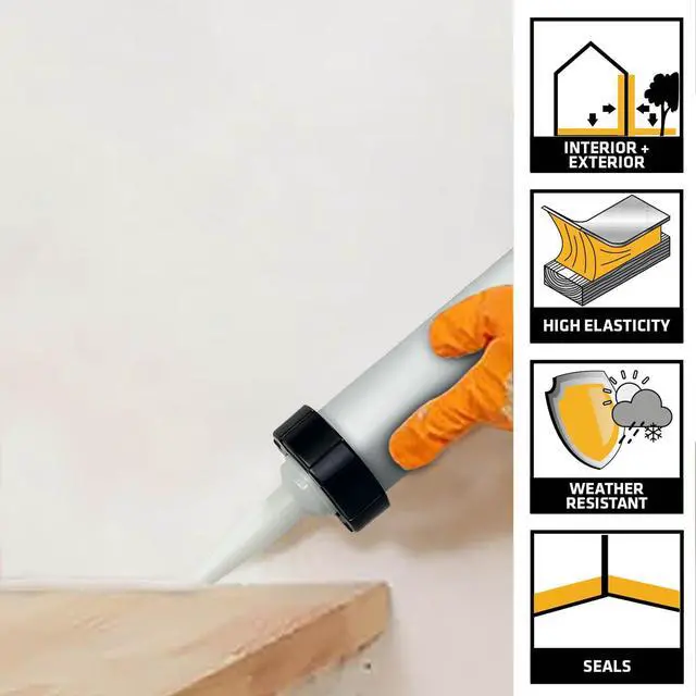 Alt view image 6 of 6 - Sikaflex 1a 20 oz Sausage with Gloves White, Pack of 20 Non Sag, Polyurethane Concrete and Masonry Joint Sealant for Vertical and Horizontal Joints