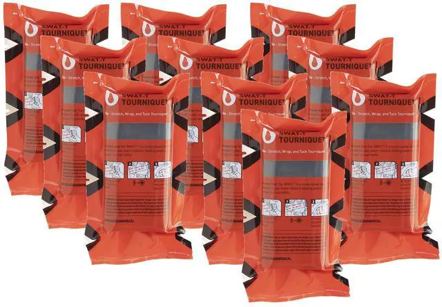 Main image of Tourniquet Black 10 Pack, Emergency First Aid Equipment for Massive Hemorrhage Control, Made in The USA