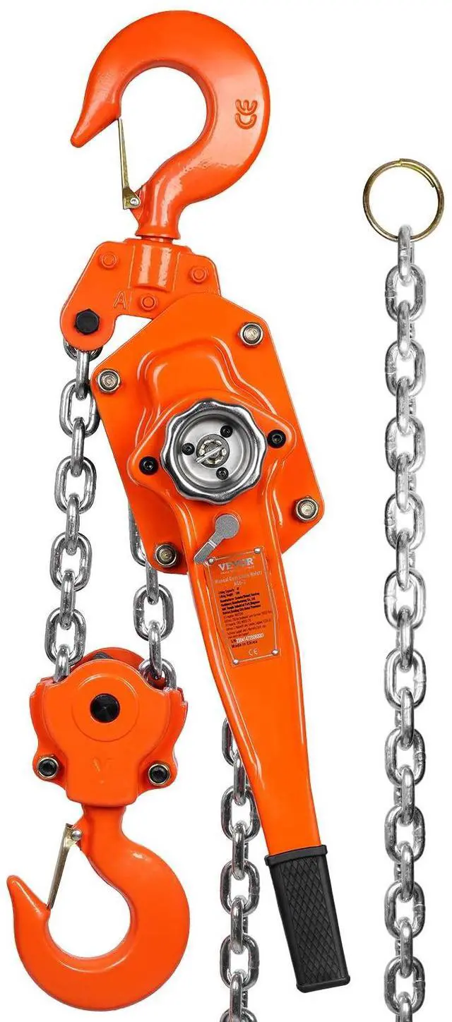 Main image of Manual Lever Chain Hoist, 6 Ton 13200 lbs Capacity 10 FT Come Along, G80 Galvanized Carbon Steel with Weston Double-Pawl Brake, Auto Chain Leading & 360° Rotation Hook, for Garage Factory Dock