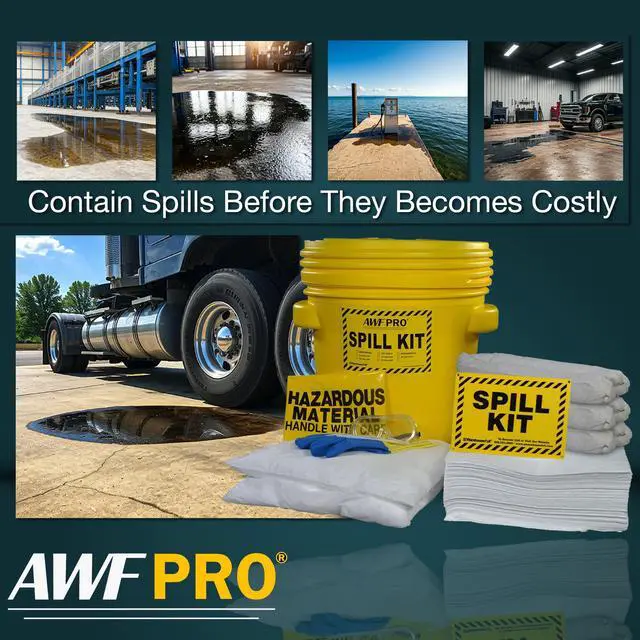 Alt view image 5 of 6 - 20 Gallon Oil Only Spill Kit, 59 Pieces 20 gal DOT Approved Drum, Socks, Pads & Pillows, & Accessories
