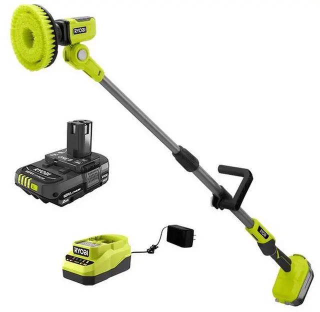 Main image of ONEAND 18V Cordless TELESCOPING Power Scrubber KIT with 2.0 AH Battery and Charger P4 | P4500K