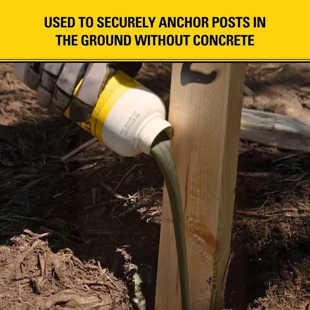 Alt view image 5 of 6 - F996 Fence Post Mix | Concrete Alternative Expanding Foam | Easy to Use, Fast Installation 12x (Component A,B) 12.7 fl oz and 10.1 fl oz | 12 Pack