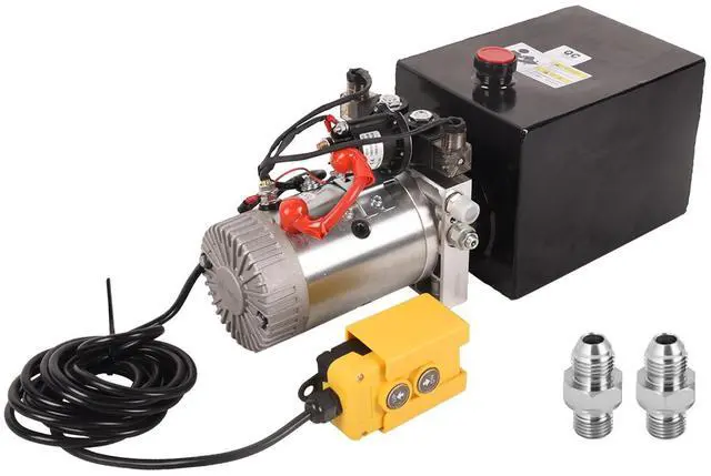 Main image of 8 Quart Hydraulic Power Unit,2 Gallon Double Acting Hydraulic Pump, 3200 PSI 12V DC Metal Reservoir Hydraulic Pump Unit for Dump Trailer Car Lifting Platforms