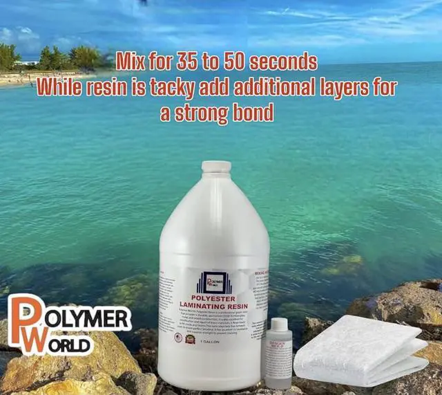 Alt view image 4 of 6 - Polyester Resin with 1708x38x10 Yard Biaxial Cloth, Fiberglass Repair Kits for Boats, Automotive, RV Canoes, Jetski, Snowmobiles, with MEKP