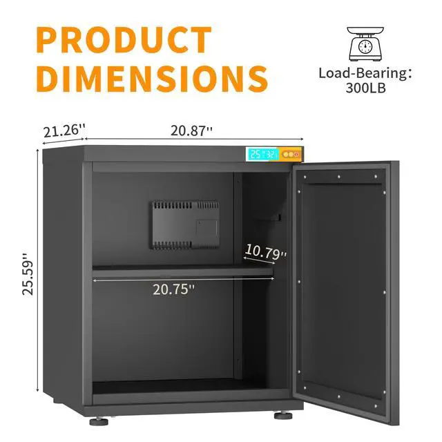 Alt view image 2 of 6 - 3D Printer Stand for H2C,P1S,Filament Storage,25% RH Control Filament Moisture-Proof Dehumidification Cabinet 40 Rolls 3D Printing Sealing and Protection for PLA/ABS/TPU/Nylon (Black 180L)