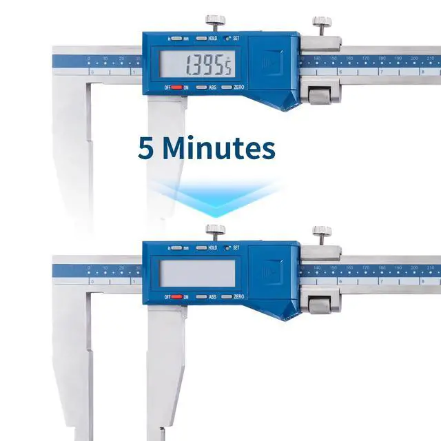 Alt view image 3 of 6 - 0-24"/600mm Heavy Duty Long Jaw Absolute Origin Digital Caliper, IP54 Stainless Steel Electronic Measuring Tool, in/mm Conversion, Accurary ±0.002"/0.05mm, Resolution 0.0005"/0.01mm