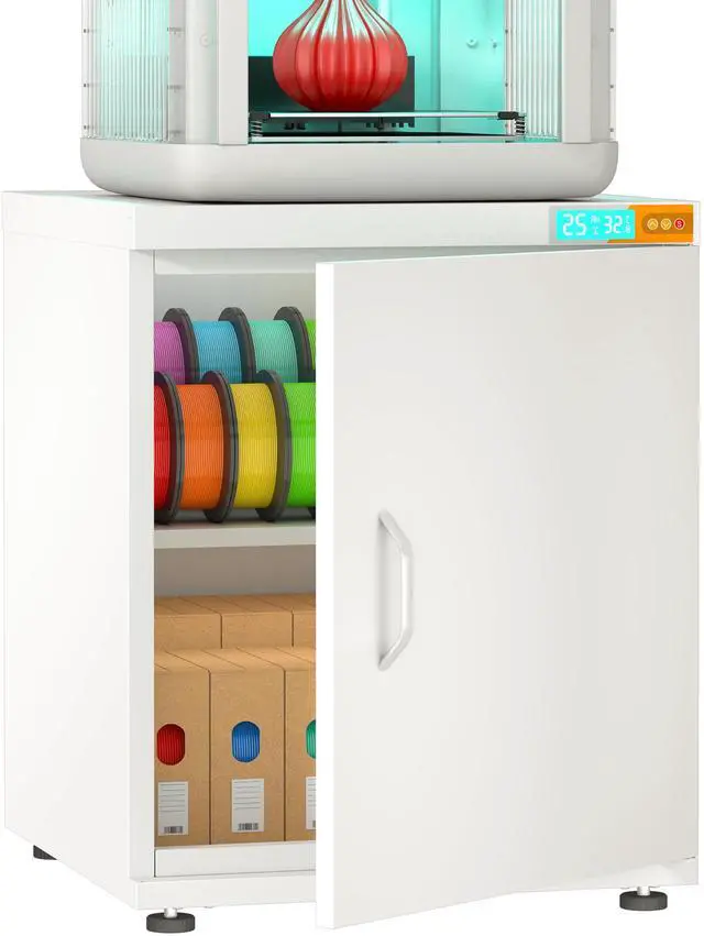 Main image of 3D Printer Stand Filament Storage,25% RH Control Filament Dehumidification Cabinet 3D Printing Sealing and Protection for PLA/ABS/TPU/Nylon (White 180L)