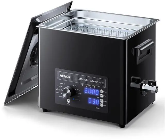 Main image of 10L Ultrasonic Cleaner, Professional Ultrasonic Cleaner Machine with Knob Control, Stainless Steel Cleaning Machine with Basket and Cleaning Ball, for Watches, Razors, Jewelry, Coins and More