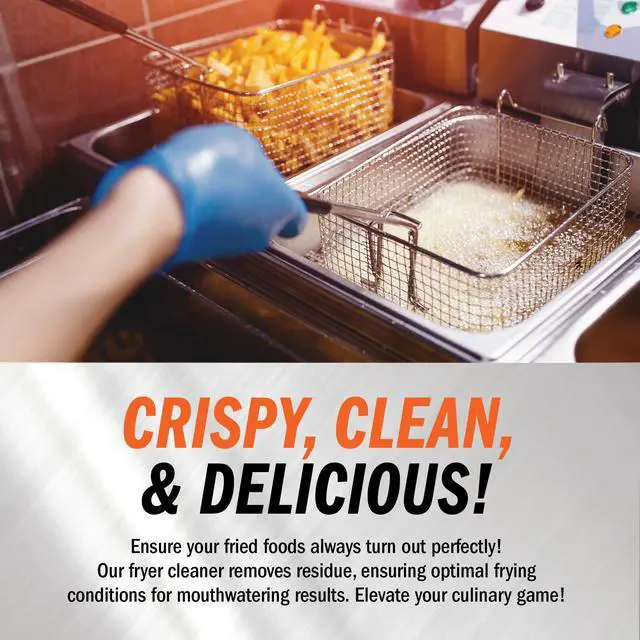 Alt view image 5 of 6 - Fryer Cleaner 8 lbs (Pack of 4) | Boil-Out Powder, 84 Cleanings, Concentrated, Commercial Strength, Removes Burnt-On Residue
