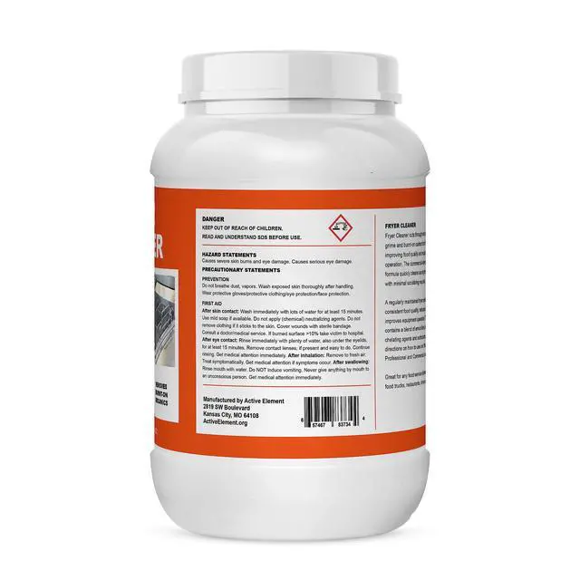 Alt view image 6 of 6 - Fryer Cleaner 8 lbs (Pack of 4) | Boil-Out Powder, 84 Cleanings, Concentrated, Commercial Strength, Removes Burnt-On Residue