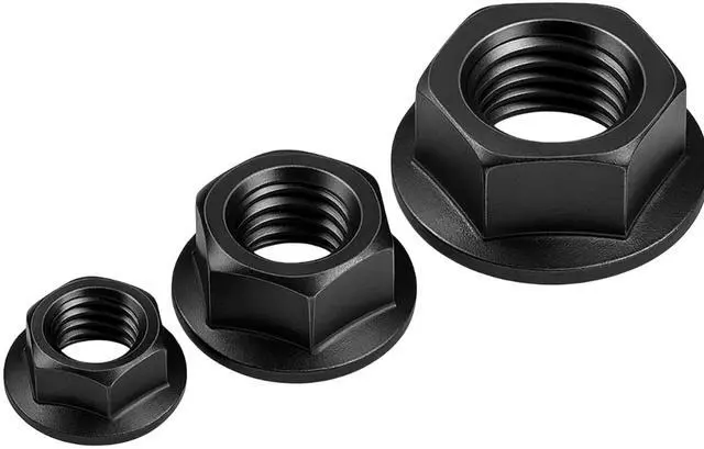Main image of M8 x 1.25 Black Zinc Finish Durable Flange Nuts 1000 Pack | Durable Corrosion Resistant Finish, Great for Crafts DIY, Replacement Heavy Duty Hardware