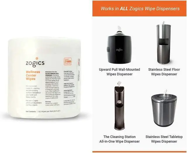 Alt view image 4 of 6 - Wellness Center Wipes and Wall Mounted Dispenser No-Touch Wipes Dispenser, Mounts Easily to Wall for Quick Access to Wellness Center Cleaning Wipes (Cleaning Wipes + Dispenser)