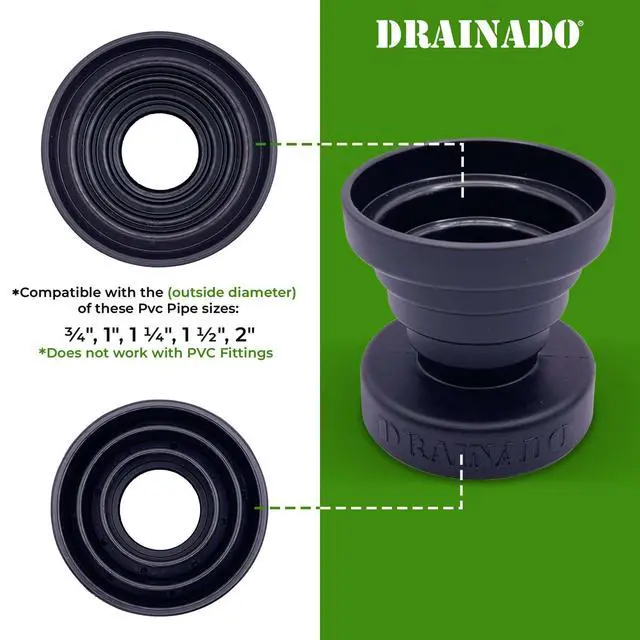 Alt view image 4 of 6 - Multi Vacuum Hose to PVC Pipe Adapter - Help Unclog A/C Drain Lines Effortlessly - No More Reducers or Makeshift Tools - Compatible with Various Vacuum Hoses and PVC Pipes Sizes - 12 Pack