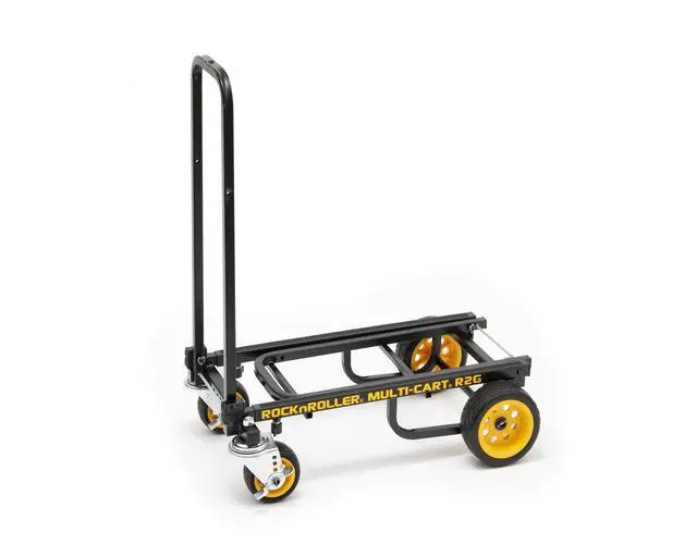 Alt view image 3 of 6 - R2G (Micro Ground Glider) 8-in-1 Folding Multi-Cart/Hand Truck/Dolly/Platform Cart/26" to 39" Telescoping Frame/350 lbs. Load Capacity, Black
